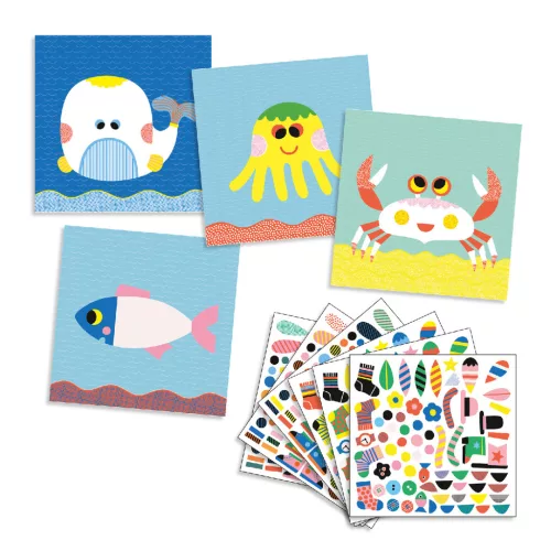 Djeco Matricázó képkészítés Tengeri lények - Sea creatures