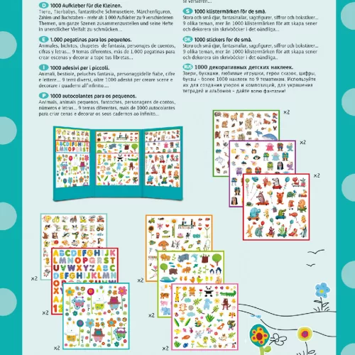 Djeco Matricák, 1000 matrica - 1000 stickers for little ones