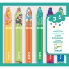 Djeco Művészeti műhely 6 többszínű viaszkréta - 6 multicoloured crayons