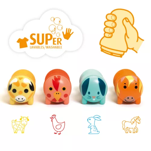 Djeco Design by Stamps for little ones - Farm animals