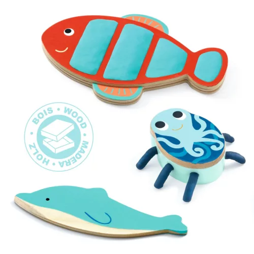 Djeco Design by Gyurmaformázó készlet Tengeri teremtményeim - Myseacreatures