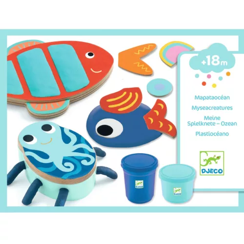 Djeco Design by Gyurmaformázó készlet Tengeri teremtményeim - Myseacreatures