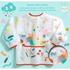 Djeco Kötény zsebbel Matrica és ceruza mintás - Apron with pocket Stickers and pencils