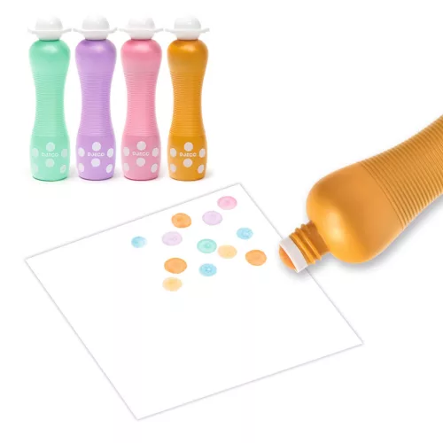 Djeco Marok filc készlet 4 gyöngyház színben Pontozó színezés - Large dot markers