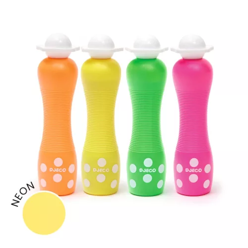 Djeco Marok filc készlet 4 fluoreszkáló színben Pontozó színezés - Large dot markers