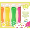 Djeco Marok filc készlet 4 fluoreszkáló színben Pontozó színezés - Large dot markers