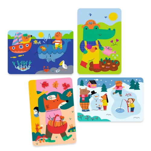 Djeco Vízzel színező készlet 4 évszak - 4 seasons