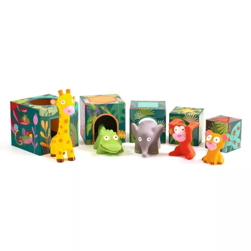 Djeco Toronyépítő Maxi szavannai állatok - Maxi Topanijungle