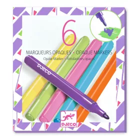   Djeco Filctoll készlet 6 fedő szín "80-as évek" - 6 opaque markers