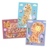 Djeco Kollázs műhely Bolyhos barátok gyapjúval és tépőzárral - Wool and Velcro Fluffy friends!