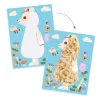 Djeco Kollázs műhely Bolyhos barátok gyapjúval és tépőzárral - Wool and Velcro Fluffy friends!