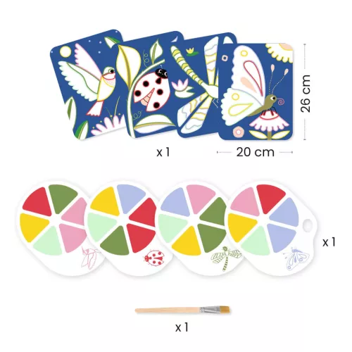 Djeco Palettafestés Röpködők - Palette painting Creepy crawlies