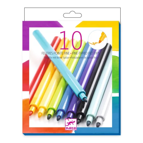 Djeco Filctoll készlet Szivárvány 10 színű - Rainbow