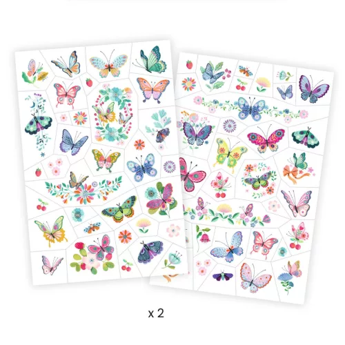 Djeco: Design by Tetováló matricák - Álompillangók - Dream butterflies