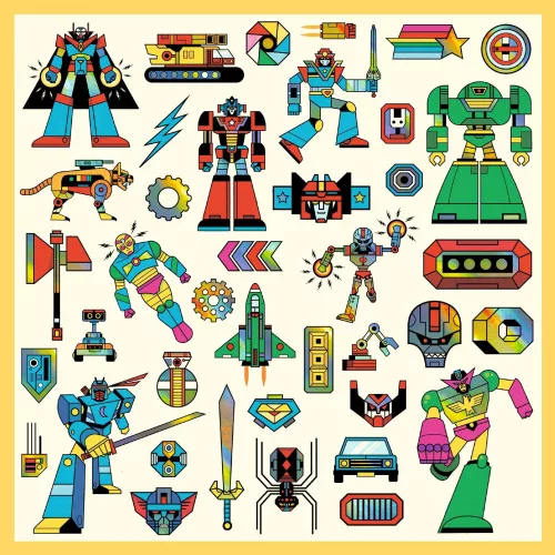 Djeco Matricák Robotok - Robots
