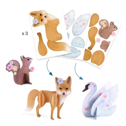 Djeco Kreatív műhely 6 technika 1 dobozban Bájos bolyhos - Fluffy box