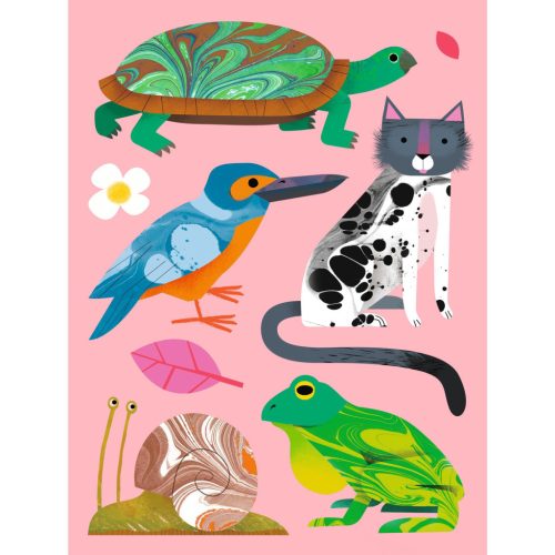 Djeco Design by Művészeti műhely Festés márványozás - Colourful