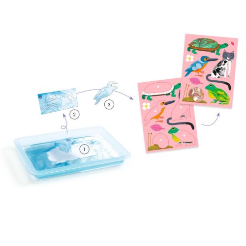 Djeco Design by Művészeti műhely Festés márványozás - Colourful