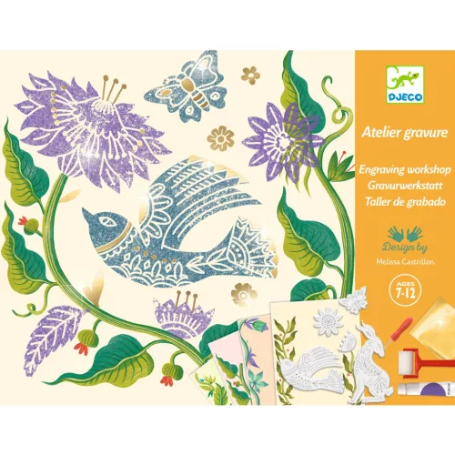 Djeco Művészeti műhely Nyomat készítés golgotavirág - Passionflower