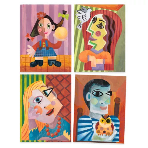 Djeco Művészeti műhely Kubus fejek - Inspired by Pablo Picasso - Square Heads