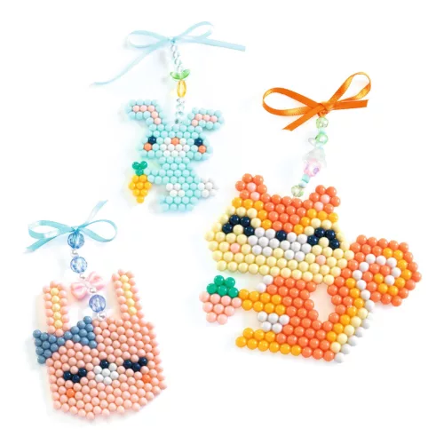 Djeco Artistic Aqua Vizes gyöngykirakó készlet Bundás barátok - Furry friends