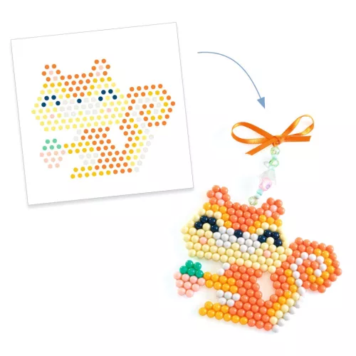Djeco Artistic Aqua Vizes gyöngykirakó készlet Bundás barátok - Furry friends