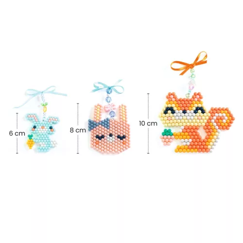 Djeco Artistic Aqua Vizes gyöngykirakó készlet Bundás barátok - Furry friends