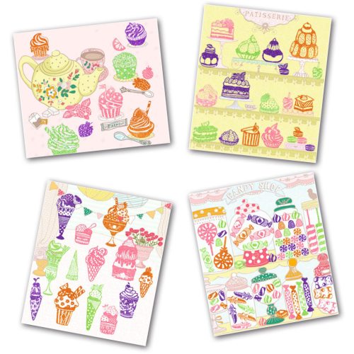 Djeco Csillámkép készítés - Édességek 