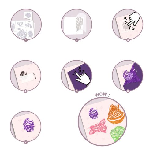 Djeco Csillámkép készítés - Édességek 