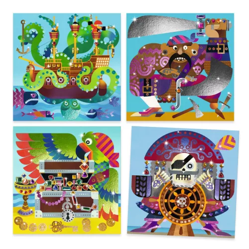 Djeco Design by Fémfóliás színezés Kalóztámadás - Up and at 'em!