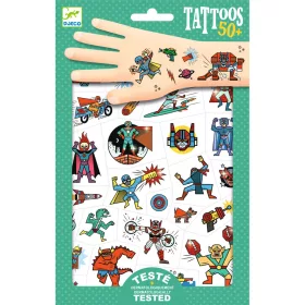 Djeco Tetováló matricák Szupehősök - Heroes vs villains