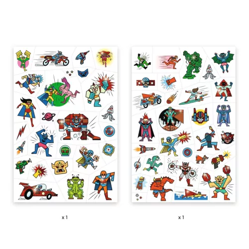 Djeco Tetováló matricák Szupehősök - Heroes vs villains
