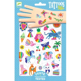 Djeco Tetováló matricák Szivárvány - Rainbow