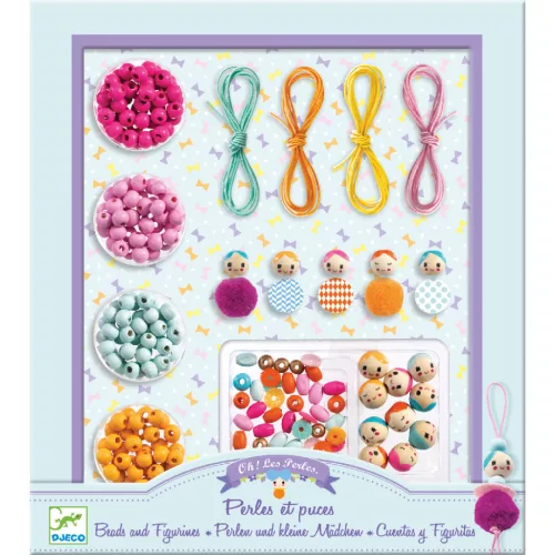 Djeco Gyöngyfűzés Fagyöngyök és figurák - Beads and figurines