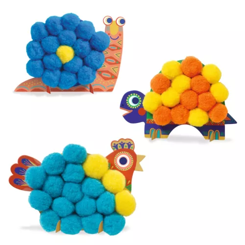 Djeco Pompom képkészítő, Óriás pompom állatok
