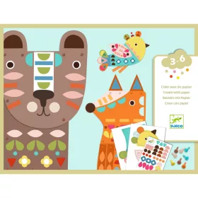   Djeco Design by Kollázs műhely Mackó róka madárka - 3 giant animals