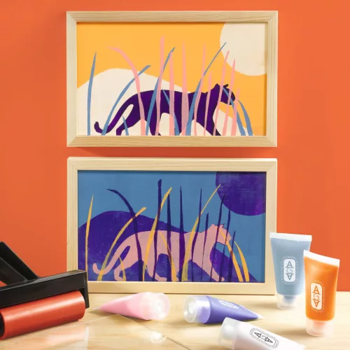 AGA Műterem 47 Gélnyomtatás Éjjel és nappal - Atelier 47 Gel Printing