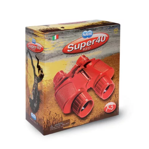 Navir Piros kétcsövű gyerektávcső - Super 40 Red Binocular with Case