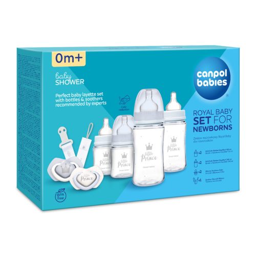 Canpol babies Ajándékszett újszülötteknek, ROYAL BABY - kék