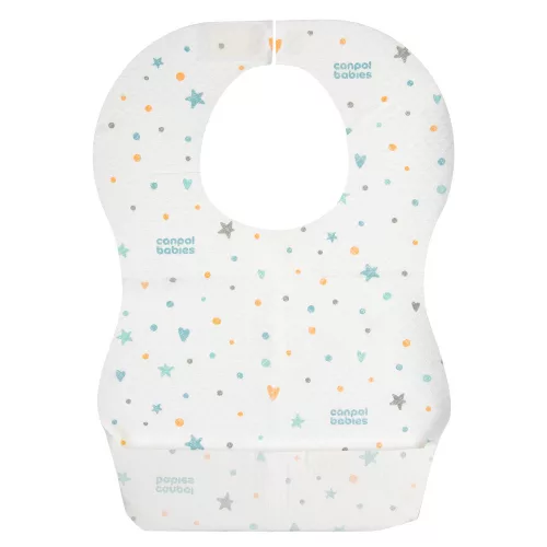 Canpol babies Vízálló egyszer használatos előke zsebbel 10 db