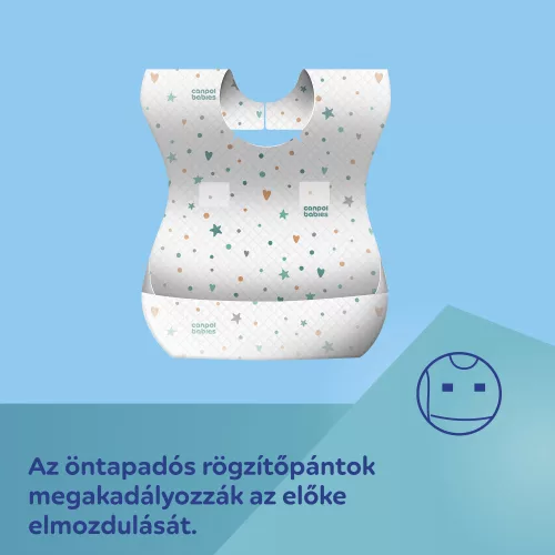 Canpol babies Vízálló egyszer használatos előke zsebbel 10 db