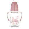 Canpol babies Keskeny nyakú cumisüveg fogantyúval, CUTE ANIMALS, 120 ml, nyuszi