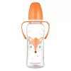Canpol babies Keskeny nyakú cumisüveg fogantyúval, CUTE ANIMALS, 250 ml, róka