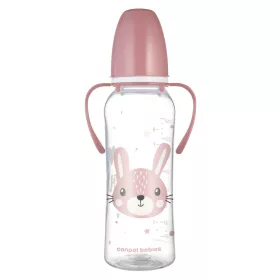   Canpol babies Keskeny nyakú cumisüveg fogantyúval, CUTE ANIMALS, 250 ml, nyuszi