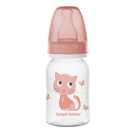 Canpol babies Keskeny cumisüveg, 120 ml, CUTE ANIMALS