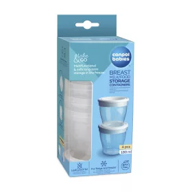   Canpol babies Anyatej/élelmiszertároló edények, 4 db, 180ml