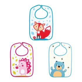   Canpol babies Pamut előke vállpánt rögzítéssel - CUTE ANIMALS