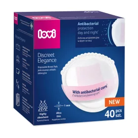  Lovi Discreet Elegance Antibakteriális melltartóbetét 40db - fehér