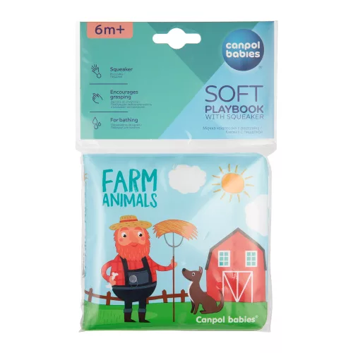 Canpol babies Puha sípoló fürdőkönyv - FARM