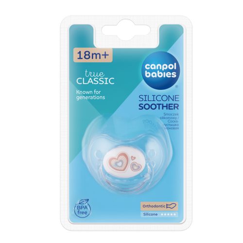 Canpol Babies Szilikon anatómiai cumi, 18hó+, NEWBORN BABY, bézs